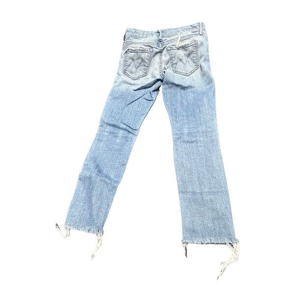 Mother Looker Ankle Fray Jeans Size 25 Tourist Trap Distressed Hem Ripped - Picture 2 of 11